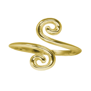 Wind & Fire Swirls Sterling Silver Ring Wrap