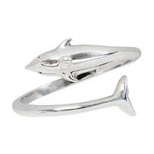 Load image into Gallery viewer, Dolphin Sterling Silver Ring Wrap
