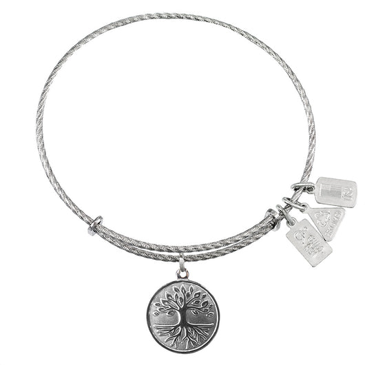 Wind & Fire Tree of Life Sterling Silver Charm Bangle