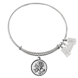Wind & Fire Mom Sterling Silver Charm Bangle