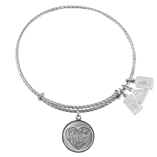 Wind & Fire Daughter Sterling Silver Charm Bangle