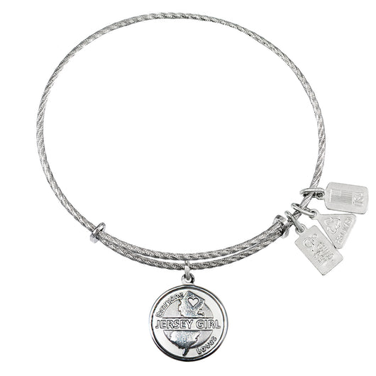 Wind & Fire Jersey Girl Sterling Silver Charm Bangle