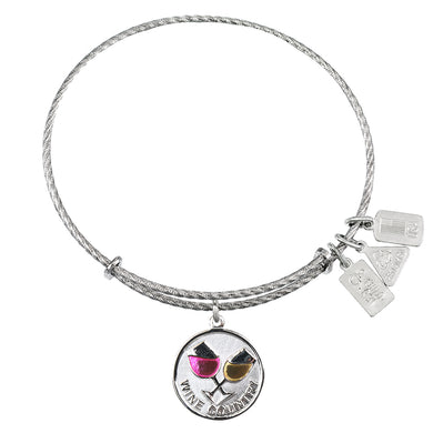 Wind & Fire Wine Country Sterling Silver Charm Bangle